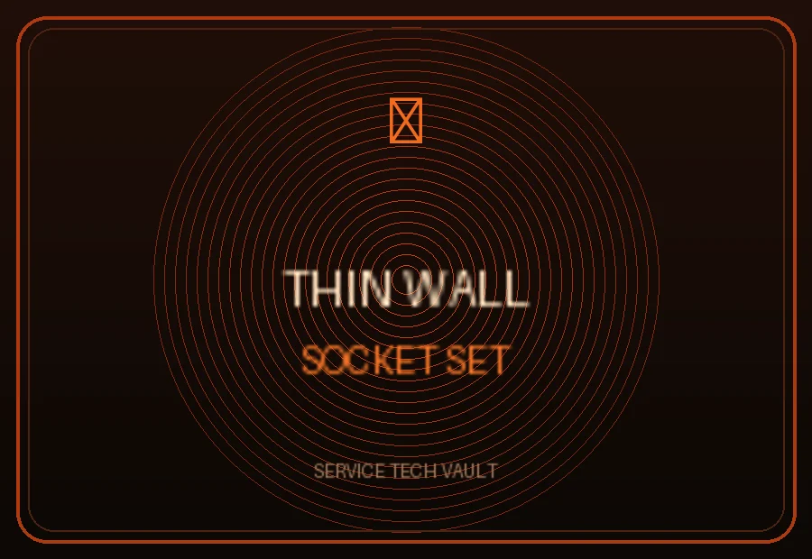 Thin-wall shallow and deep socket set